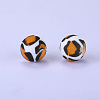 Printed Round Silicone Focal Beads SI-JX0056A-190-1