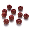 Painted Natural Wood Beads WOOD-N006-03A-03-1