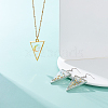 Unicraftale Matte Style Rack Plating Alloy Triangle Open Back Bezel Pendants PALLOY-UN0001-14-FF-3