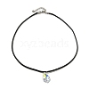 Waxed Cord Necklaces NJEW-P310-05P-3