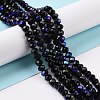 Electroplate Opaque Solid Color Glass Beads Strands EGLA-A034-P3mm-L01-4