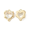 Brass Micro Pave Cubic Zirconia Charms KK-L208-06G-07-1