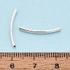 925 Sterling Silver Curved Tube Beads STER-N016-124S-4