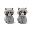 British Shorthair Cat Shape Food Grade Silicone Focal Beads SL-CBAAE23-04-1