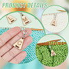 13Pcs 13 Style Triangle with Letter L~M Wood Pendant Locking Stitch Markers HJEW-AB00640-5