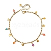 Dyed Natural Freshwater Shell Anklets AJEW-AN00850-4