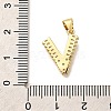 Rack Plating Brass Micro Pave Cubic Zirconia Pendants KK-L226-100G-V-3