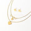 Golden Stainless Steel Jewelry Set QE0758-3-1