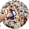 50Pcs Vintage Coffee Machine and Coffee Bean Paper Stickers PW-WGB49A5-01-2