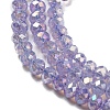 Transparent Baking Painted Glass Beads Strands DGLA-F002-02B-08-4