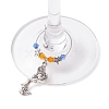 Sports Theme Tibetan Style Alloy Wine Glass Charms AJEW-JO00248-4