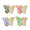 Brass Micro Pave Cubic Zirconia Pendants KK-K385-049G-1