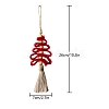 Cotton & Wood Christmas Tree Pendant Decorations PW-WG2550E-01-1