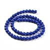 Synthetic Lapis Lazuli Dyed Round Bead Strands G-P070-41-6mm-1-3