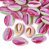 Printed Natural Cowrie Shell Beads SSHEL-R047-01-A09-1