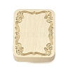 Rectangle Flower Frame Brass Stamp Heads LS-AJEW-M037-04G-06-2