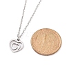 Non-Tarnish 304 Stainless Steel Heart Pendant Necklaces NJEW-JN03518-01-6