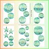 6PCS PVC Stickers Dazzling Color Window Stickers 3D Laser Circle Shapes Electrostatic Glass Window Stickers JX835A-2