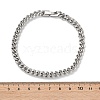 304 Stainless Steel Cuban Link Chain Bracelets for Men BJEW-Z081-01P-01-5