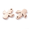 Ion Plating(IP) 304 Stainless Steel Charms STAS-Y002-14RG-2