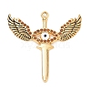 304 Stainless Steel Rhinestone Pendants STAS-Q119-24G-03-1