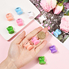 24Pcs 6 Colors Plastic Cat Shape Display Decorations DJEW-SP0001-14-4
