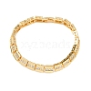 Rectangle Brass Micro Pave Clear Cubic Zirconia Link Chain Bracelets for Women BJEW-F530-03G-2