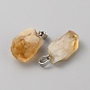 Natural Citrine Pendants G-WH0021-57-2