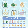 96Pcs Alloy Pendants FIND-SC0016-28-2