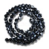 Opaque Solid Color Electroplate Glass Beads Strands EGLA-A039-P2mm-A17-2