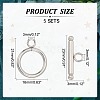 Tarnish Resistant 304 Stainless Steel Toggle Clasps X-STAS-K148-01P-2