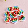 10Pcs Multi-color Love Silicone Beads JX655A-4