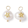 Natural Pearl Pendants PALLOY-JF02200-01-1