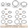   16Pcs 8 Styles Alloy Spring Gate Rings FIND-PH0007-80P-2
