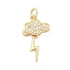 Brass Micro Pave Cubic Zirconia Pendants KK-D105-04G-1