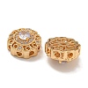 Brass Micro Pave Cubic Zirconia Beads KK-U037-29G-04-2