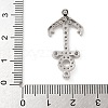 Rack Plating Brass Micro Pave Clear Cubic Zirconia Slide Charms KK-A234-015P-3