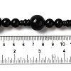 Dyed & Heated Natural Black Agate 3-Hole Guru Bead Strands G-K149-53-4