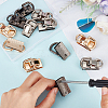 WADORN 12Pcs 3 Colors Alloy Double D-ring Suspension Clasps for Bag Strap FIND-WR0008-88-3