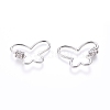 Brass Micro Pave Cubic Zirconia Screw Carabiner Lock Charms ZIRC-I031-03P-2