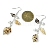 Brass Shell Shape Dangle Earrings EJEW-TA00603-3