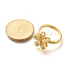 Flower Rotatable Finger Ring for Women RJEW-U035-01G-04-5