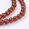 Spray Painted Crackle Glass Beads Strands CCG-Q001-6mm-16-3