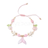 2Pcs 2 Colors Resin Charm Bracelets BJEW-MZ00281-3
