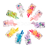 35Pcs 7 Colors Transparent Resin Pendants RESI-CJ0002-10-3