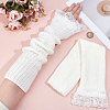 1 Pair Acrylic Fibers Long Mesh Lace Gloves AJEW-CN0006-67A-3