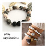 Yilisi 3 Strands 3 Style Natural Zebra Jasper Beads Strands G-YS0001-02-12