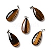 Natural Tiger Eye Pendants G-P474-01P-12-1