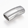 Tarnish Resistant 304 Stainless Steel Magnetic Clasps with Glue-in Ends LS-STAS-F130-18P-1