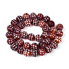 Tibetan Style Natural Agate dZi Beads Strands G-T144-36A-01-2